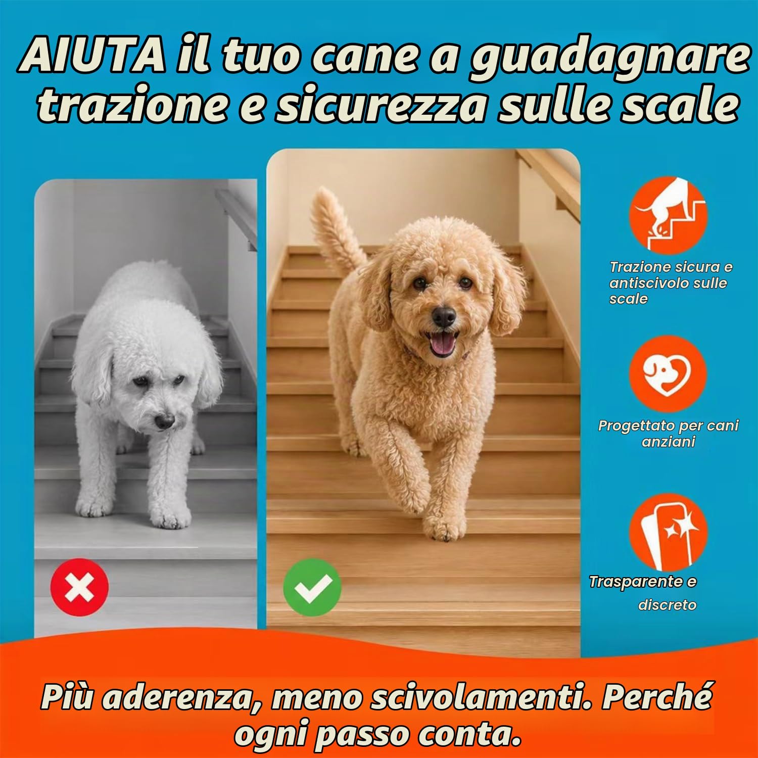Confezione da 15 Anti-Scivolo Trasparenti per Scale, 60cm x 15cm Strisce Adesive Antiscivolo per Scale e Bagno, Nastro Antiscivolo Sicurezza Trasparenti per Bambini, Anziani per Interni ed Esterni
