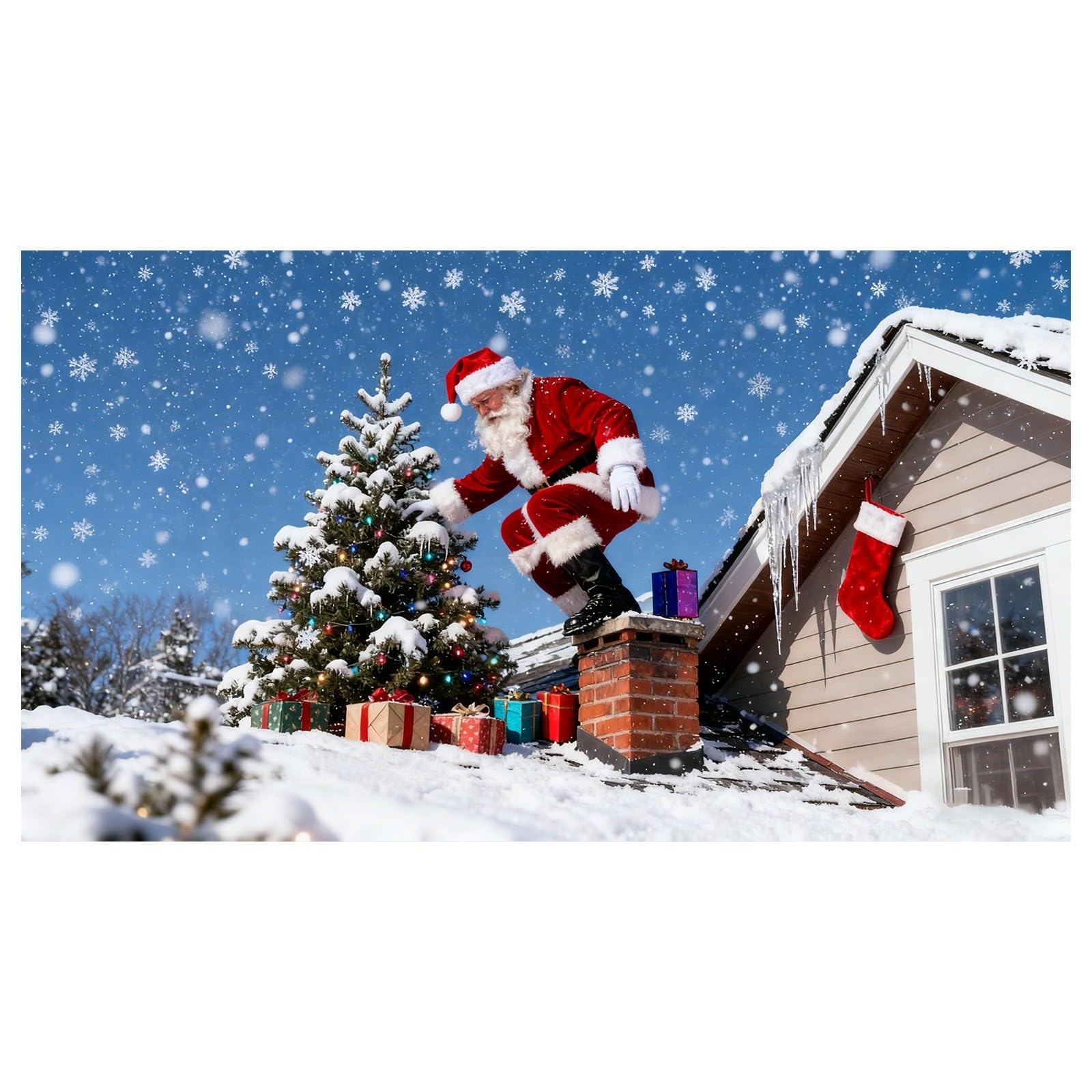 Cartel de bienvenida para garaje con muñeco de nieve de Papá Noel para puerta de garaje al aire libre