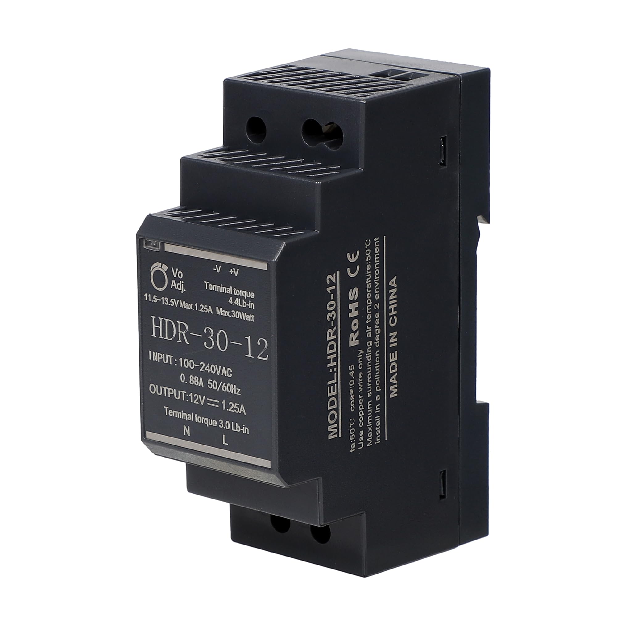 Stonenect Din-Rail Power Supply Transformer Switching Power Supplies Mountable Modular Power Supply for Industrial Automation Distribution Boxes Instrumentation (12V 2.5A HDR-30-12)