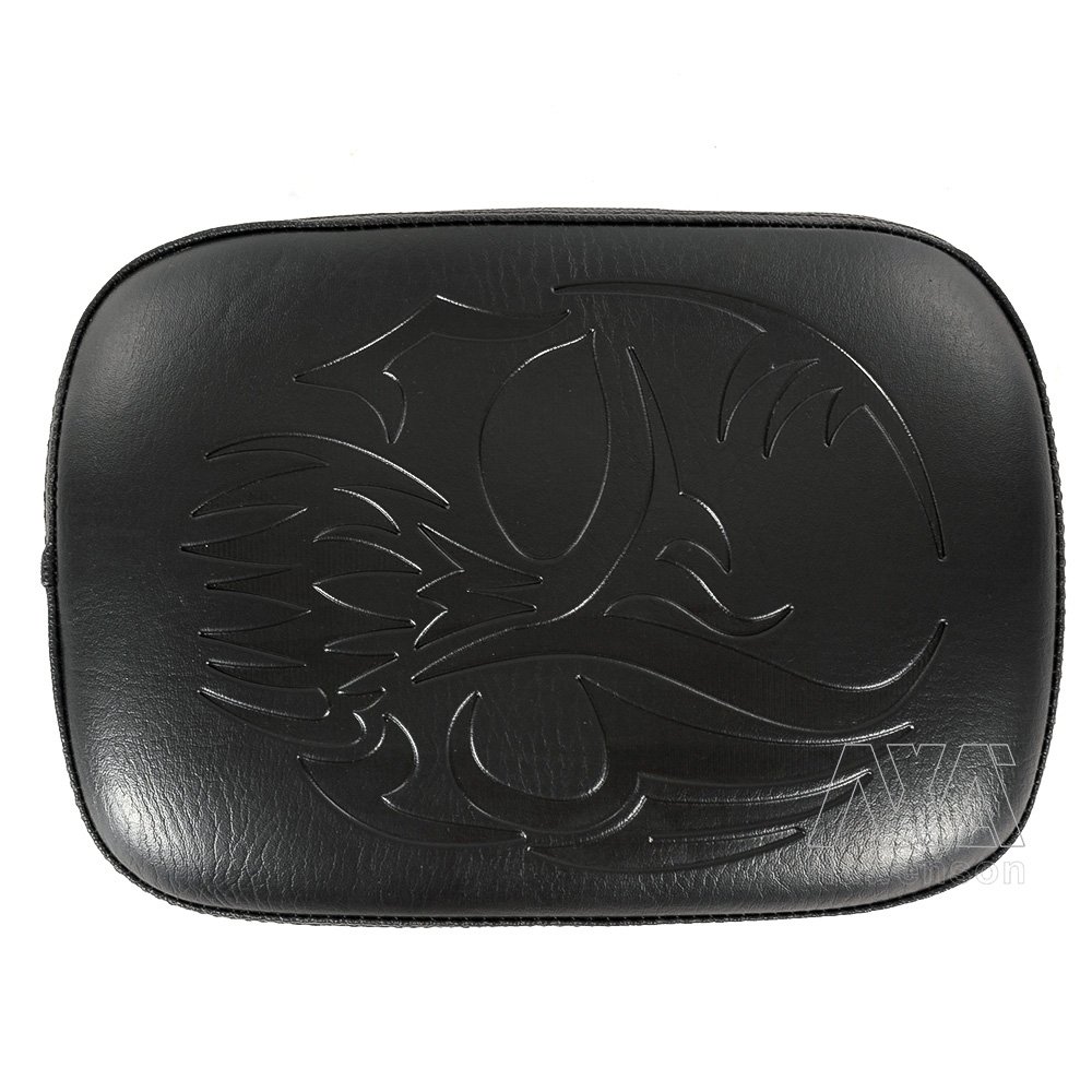 Sedile rettangolare imbottito per passeggero, con 8 ventose per Harley Chopper/Cruiser; colore: nero