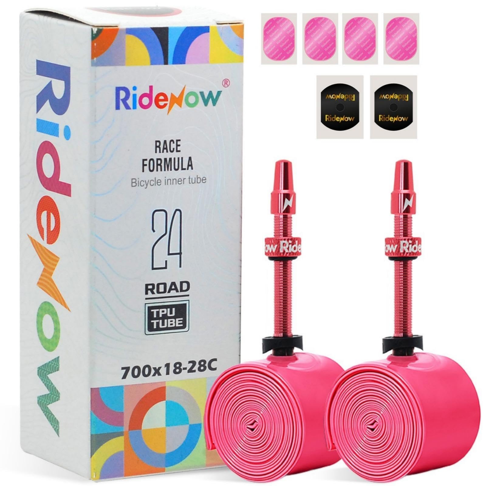 RideNow Road Bike TPU Inner Tube 700 x 18C-28C, Ultralight 24g 2-Pack โ image 1