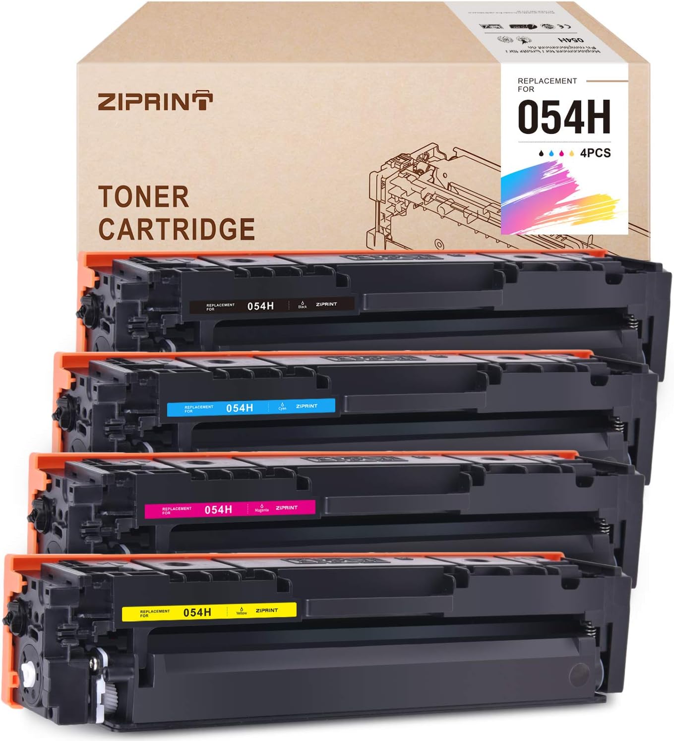 Sponsored Ad – Compatible Toner Cartridge Replacement for Canon 054H 054 use for Color imageCLASS LBP620 LBP622Cdw Color imageCLASS MF640C MF642Cdw MF644CdwSeries (Black Cyan Magenta Yellow, 4-Pack)