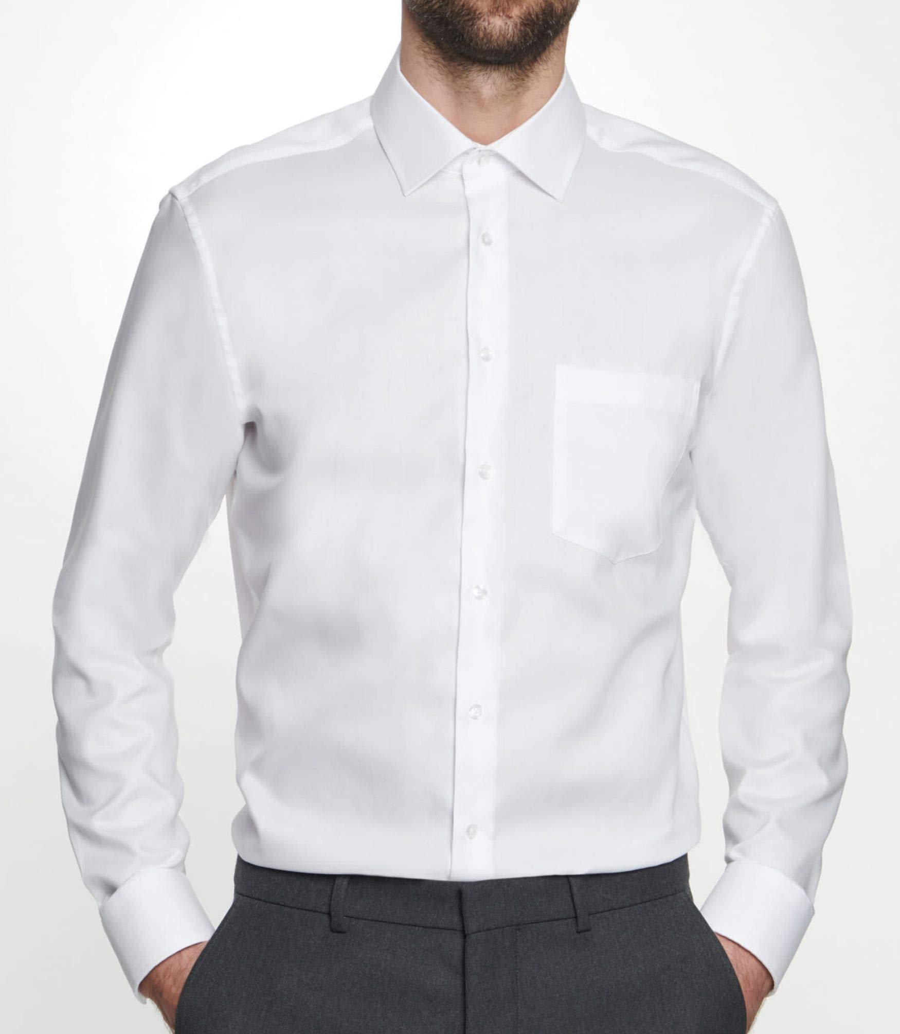 Seidensticker Herren Business-Hemd - Regular Fit - Bügelfrei - Kent Kragen - Langarm - 100% Baumwolle