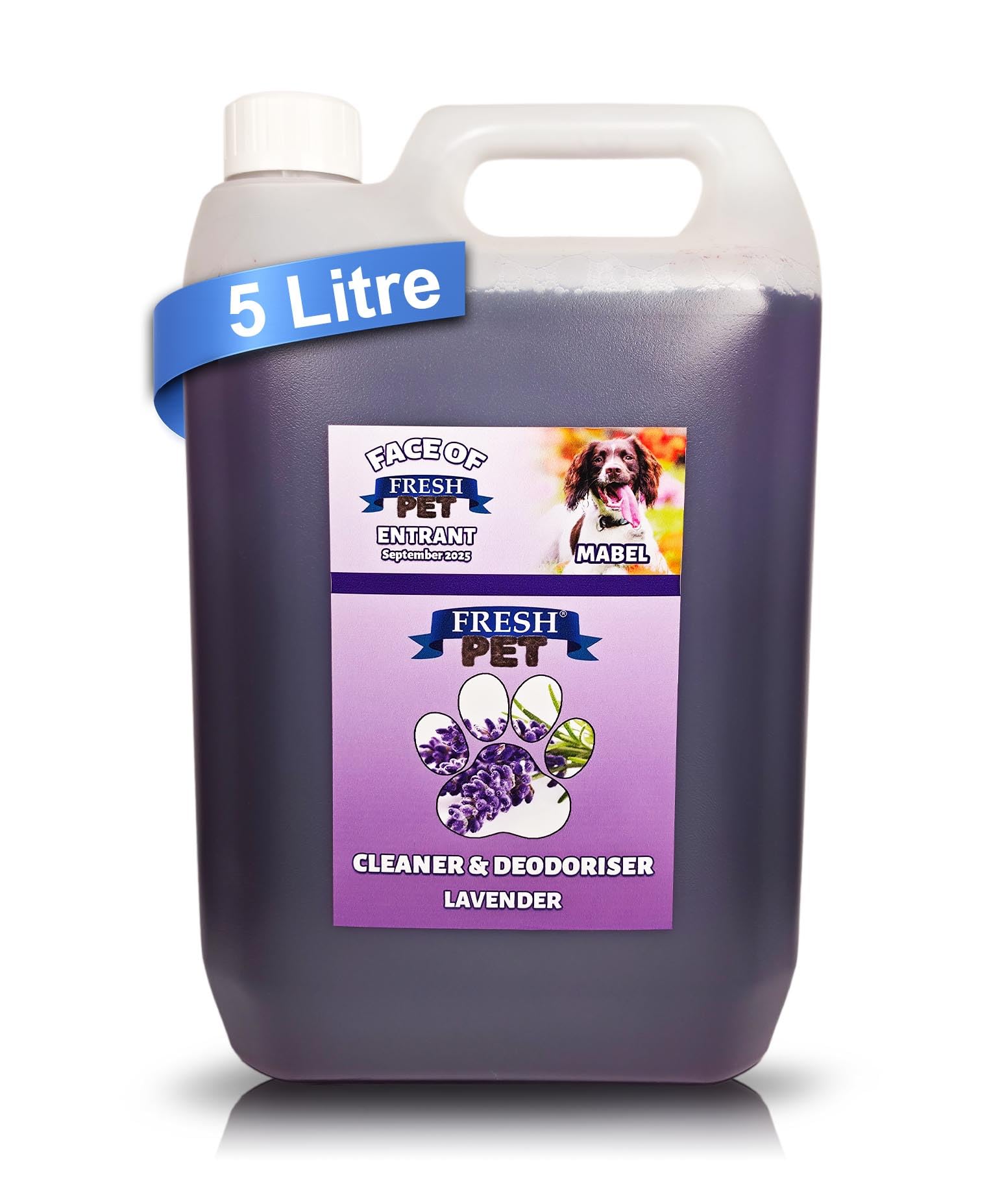 FRESH PET CLEANER DISINFECTANT DEODORISER KENNEL/CATTERY PRE FILLED 5L (LAVENDER) — image 1