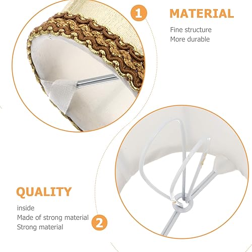 Miniatura 2 de SOLUSTRE Lámpara de araña para lámpara de mesa, pantalla de tela, clip en pantallas de luz, cubierta de lámpara, pantalla de tambor, cubierta de