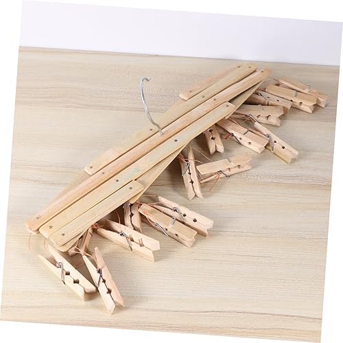 Miniatura 8 de Zerodeko Estante de secado de ropa multiclip para calcetines, ahorrador de espacio, 16 clavijas, ganchos giratorios para montaje en pared