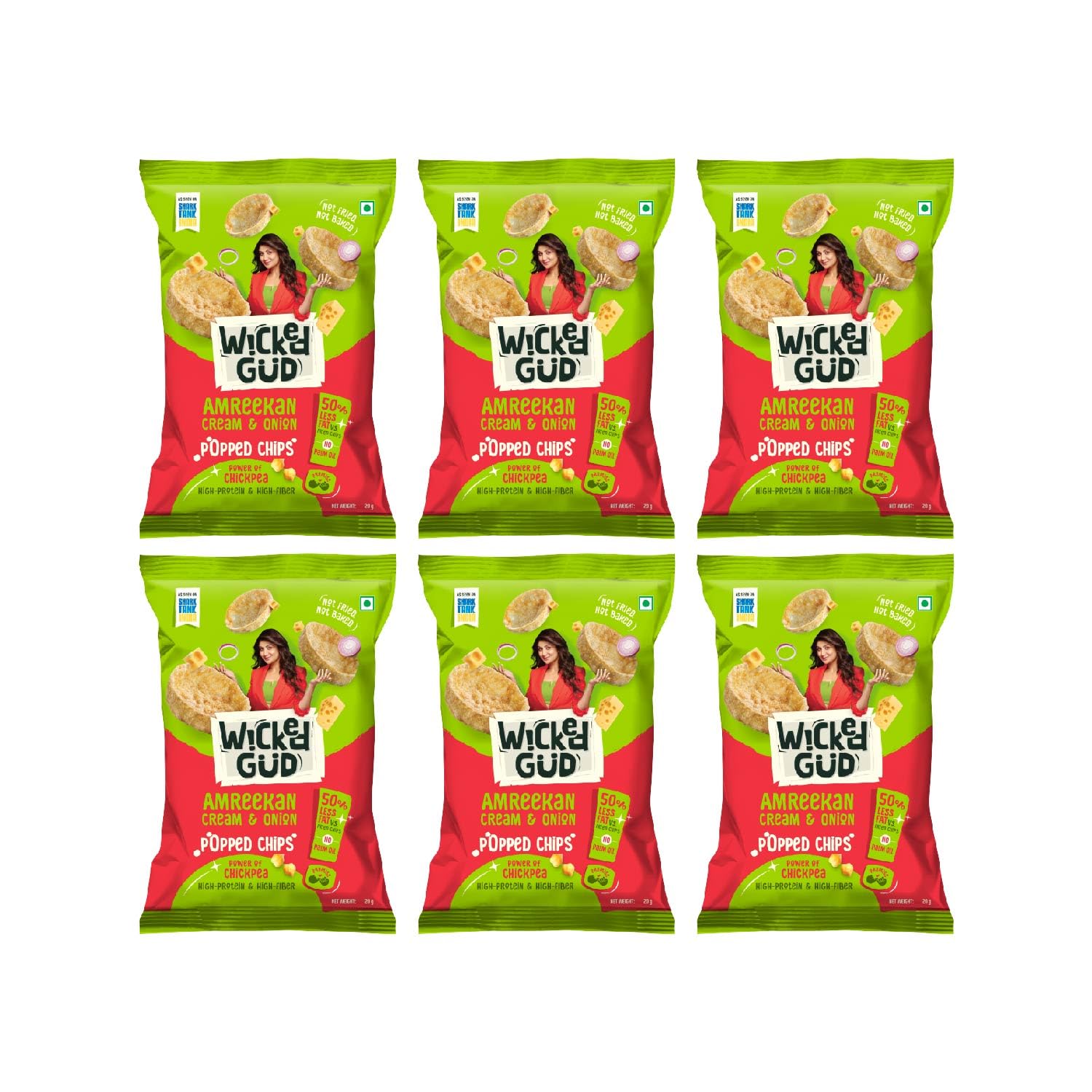 Chickpea Popped Chips - Amreekan Cream & Onion 20gm | Pack of 6 (B0CJSRBCYD) Amazon Price History, Amazon Price Tracker