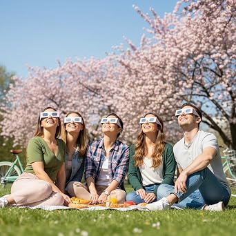 Solar Eclipse Glasses ISO 12312-2 & CE Certified – Safe Solar Viewing for Direct Sun & August 2026 Eclipse | Paper Cardboard Frame, Made in EU | For Kids & Adults