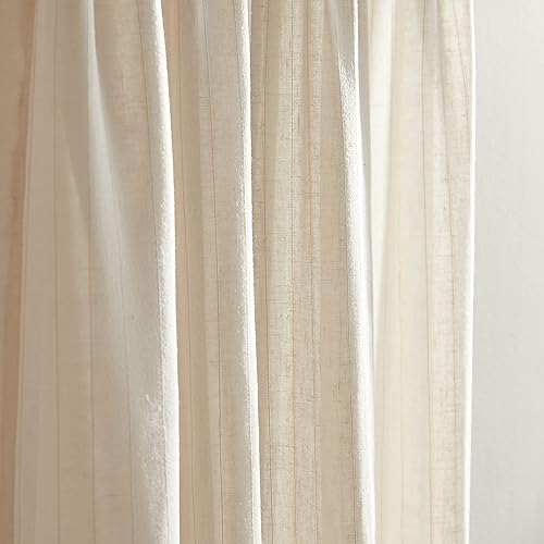 Miniatura 4 de Tommy Hilfiger Cortinas  Rayas  2 paneles  50 x 96 pulgadas  Bolsillo para barra  Cortinas transparentes para ventana para sala de estar y