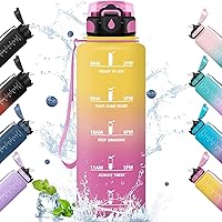 HoneyHolly 1500ml Bottiglia Sportiva Senza BPA a Prova di Perdite con Cannuccia