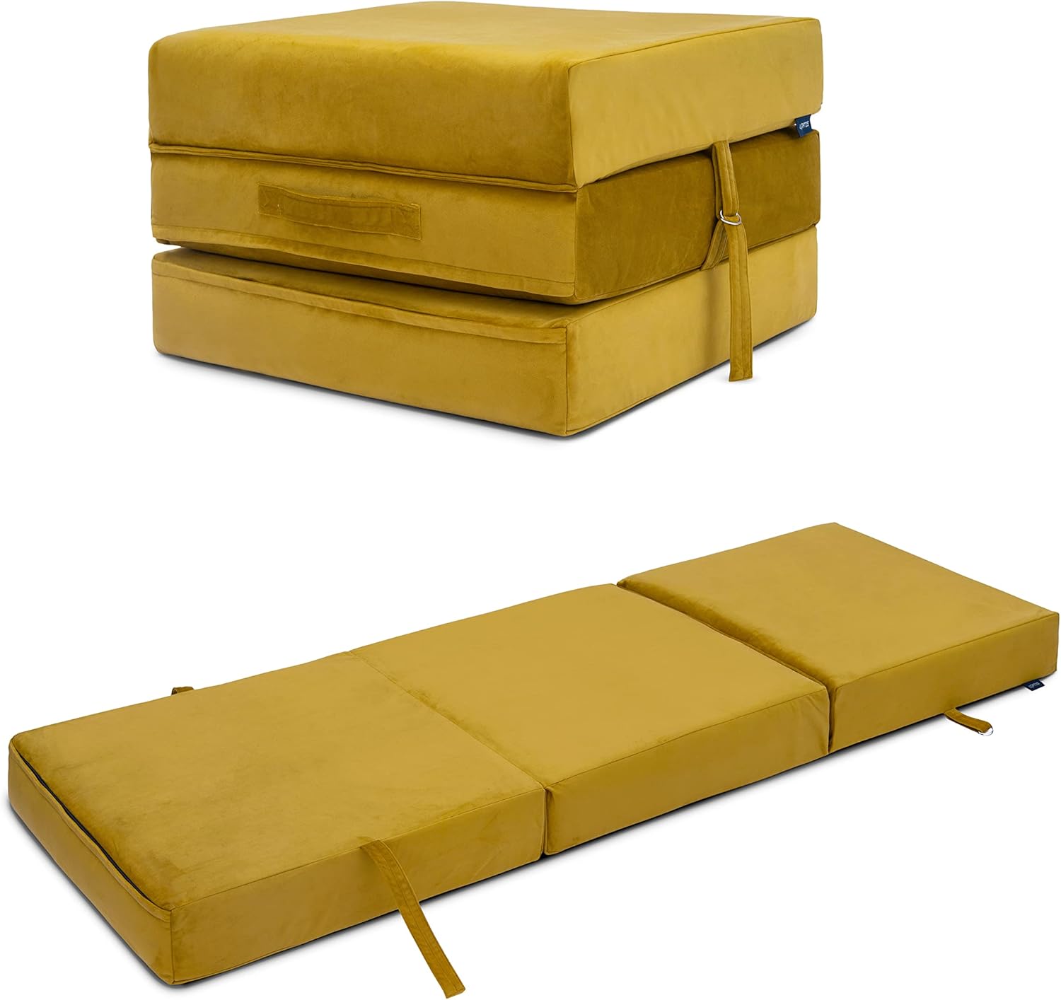 Loft 25 Fold Out Single Z Bed Velvet Folding Cube Z Mattress