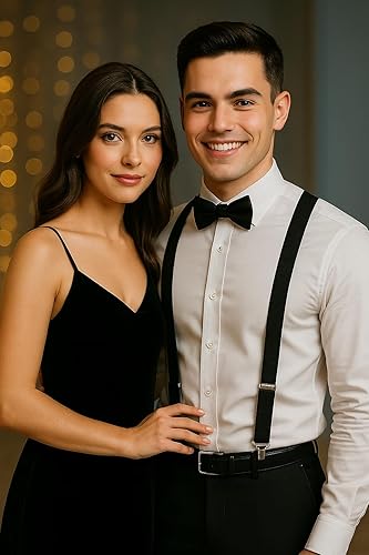 Miniatura 3 de trilece Tirantes para hombre Tirantes ajustables con espalda en Y para hombre y mujer, tirantes para disfraz de esmoquin Clips fuertes resistentes