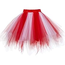 ChicWind Womens Rainbow Puffy Tutu Layered Tulle Petticoat Skirt for Party