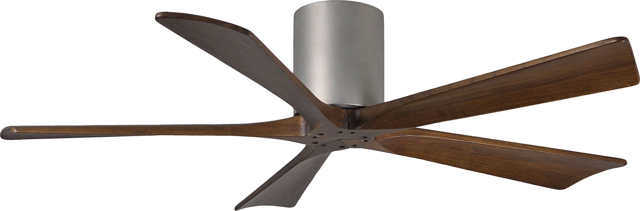 52" Matthews Irene 5-Blade Walnut-Nickel Ceiling Mounted Fan