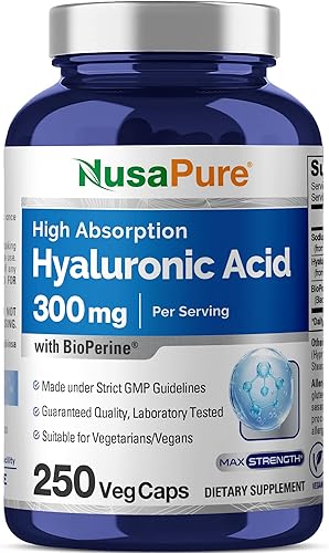 Ácido hialurónico 200 mg 180 cápsulas vegetales sin OMG y sin gluten
