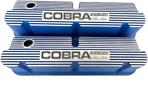 Miniatura 2 de Compatible con Ford Windsors - CS Shelby Signature, Cobra Pentroof Tall Valve Covers - Azul - Ansen USA