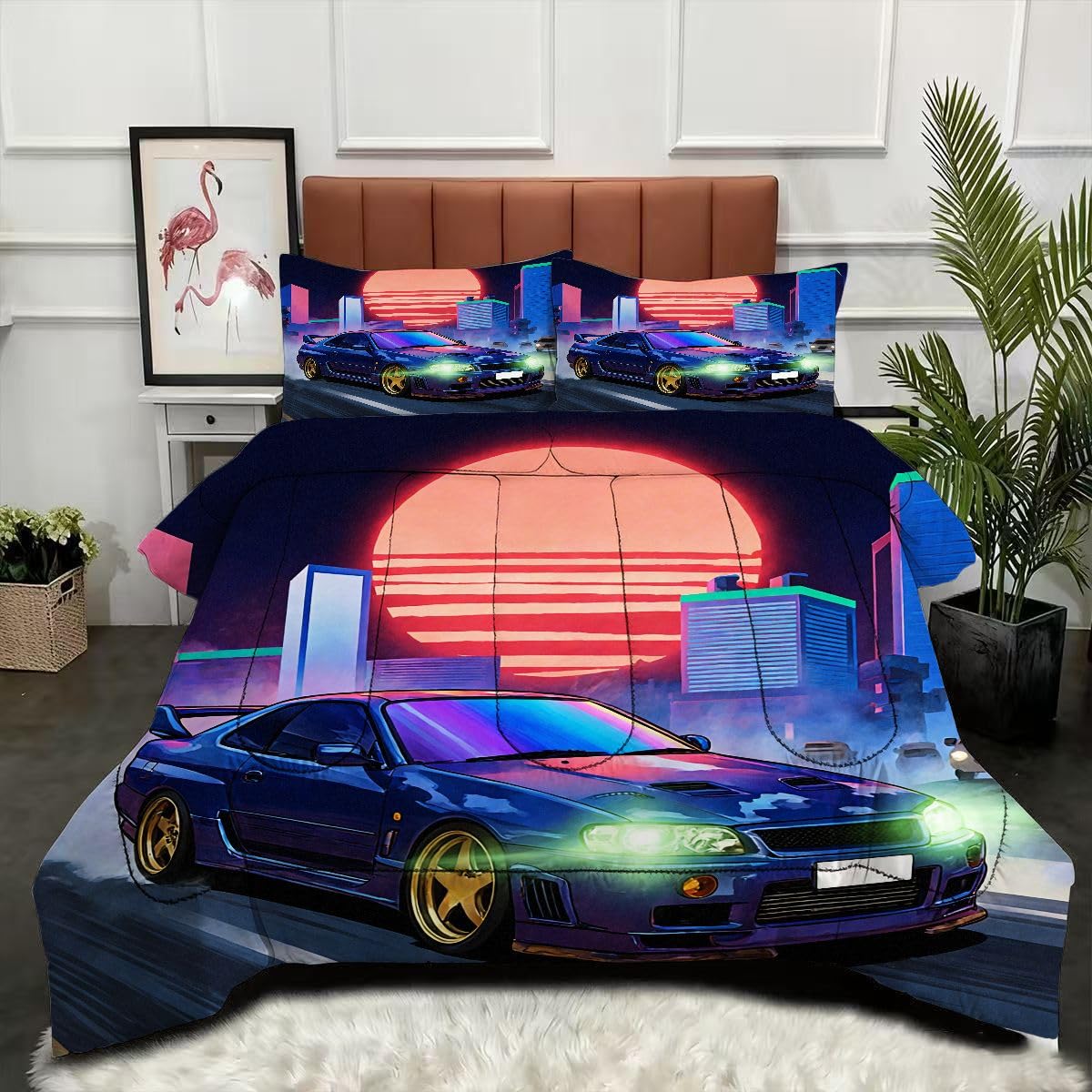 Couette 240x260 Voiture de Sport pour une chambre d'ado moderne
