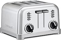 Vista 6 de Cuisinart TOB-40N - Asador de horno tostador clásico personalizado, 17 pulgadas, negro y tostadora clásica de metal CPT-180P1 de 4 rebanadas, acero
