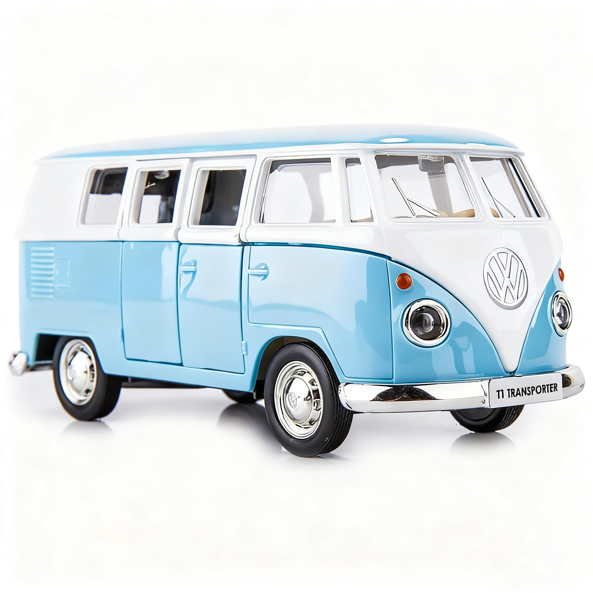 TGRCM-CZ 1/36 Scale Bus Casting Car Model, Zinc Alloy Toy Car for Kids, Pull Back Vehicles Toy Truck for Toddlers Kids Boys Girls Gift (Blue)
