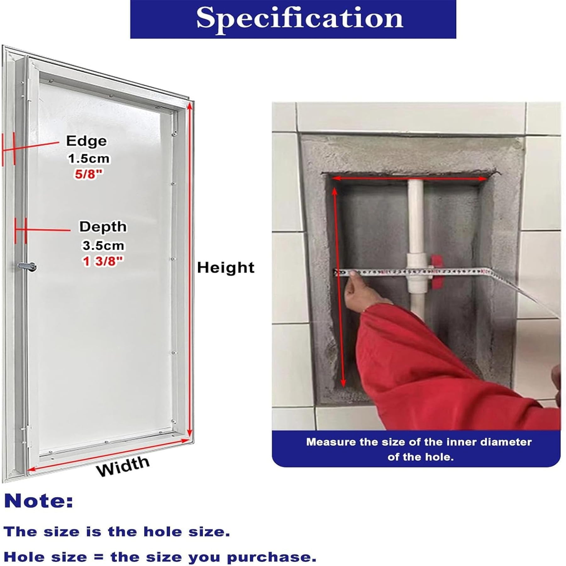 Placa de acceso de aleación de aluminio, placa de acceso para paneles de yeso, cerradura de metal blanco para puertas sanitarias, eléctricas, HVAC (51 x 127 cm)