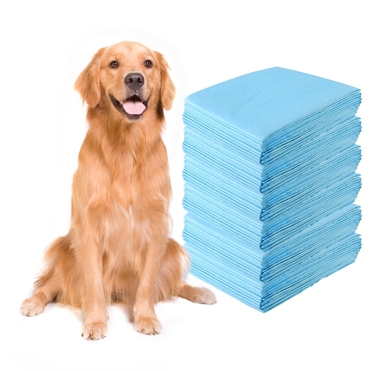 Ownpets 80 x 90 cm grote trainingsmatten voor honden, 40 stuks absorberende hondentoiletmatten, pee-pads, pipi-matten voor honden, incontinentie- onderlegger, wegwerp, sneldrogend oppervlak, voor grote