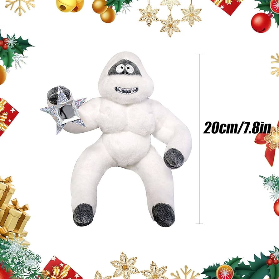 Amazon.com: Abominable Snowman Tree Topper, Pose-able Arms Funny