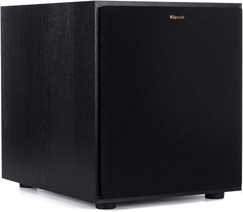 Miniatura 2 de Klipsch Paquete de 2 subwoofers R-100SW de 10 pulgadas, graves increíblemente profundos y un amplificador totalmente digital, 14 5 x 12 5 x 16 4