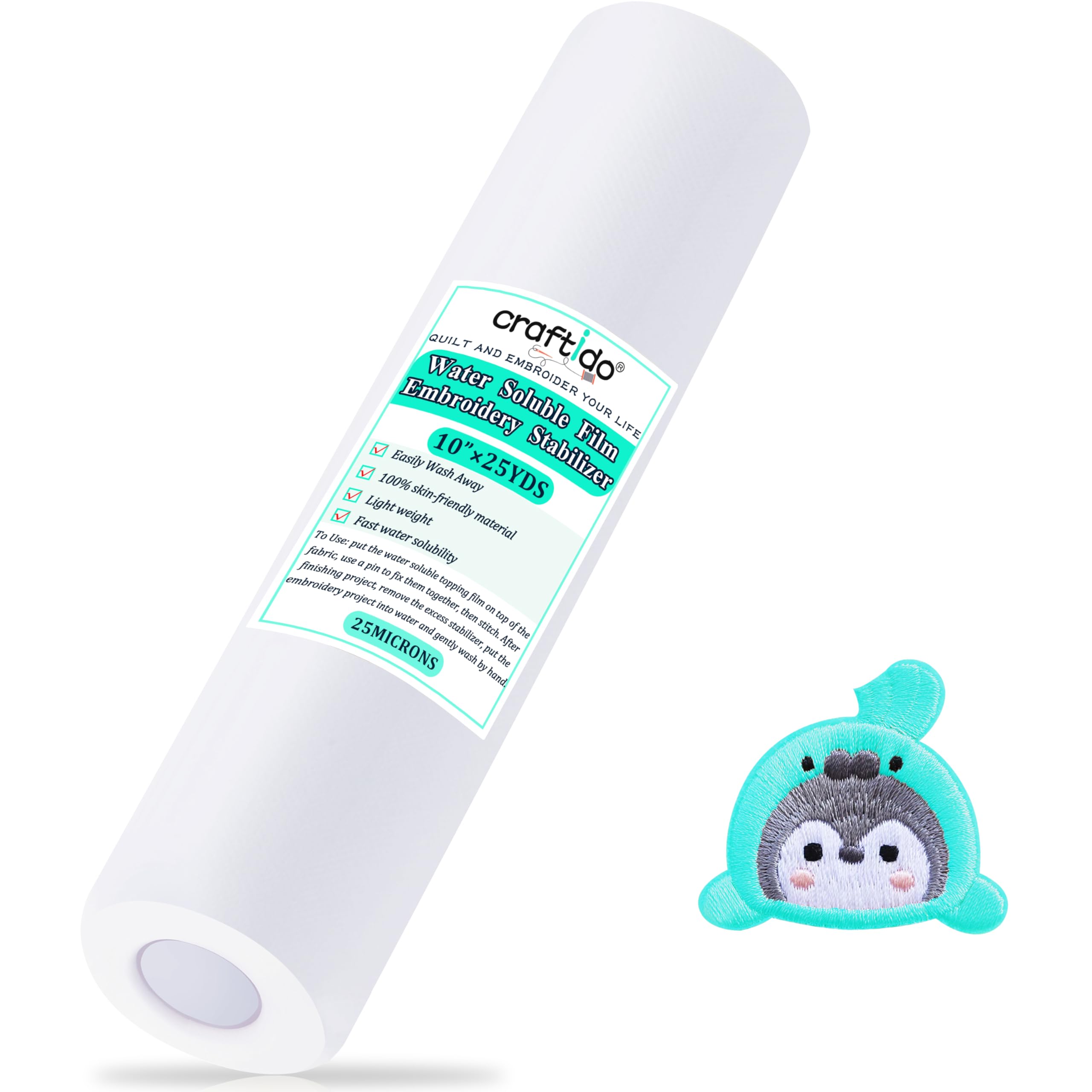 100 Sheets Wash Away Embroidery Stabilizer Water Soluble Embroidery Topping Film Transparent Water Soluble Stabilizer For Embroidery And Topping 12 X 10 Inch 30 X 25 Cm