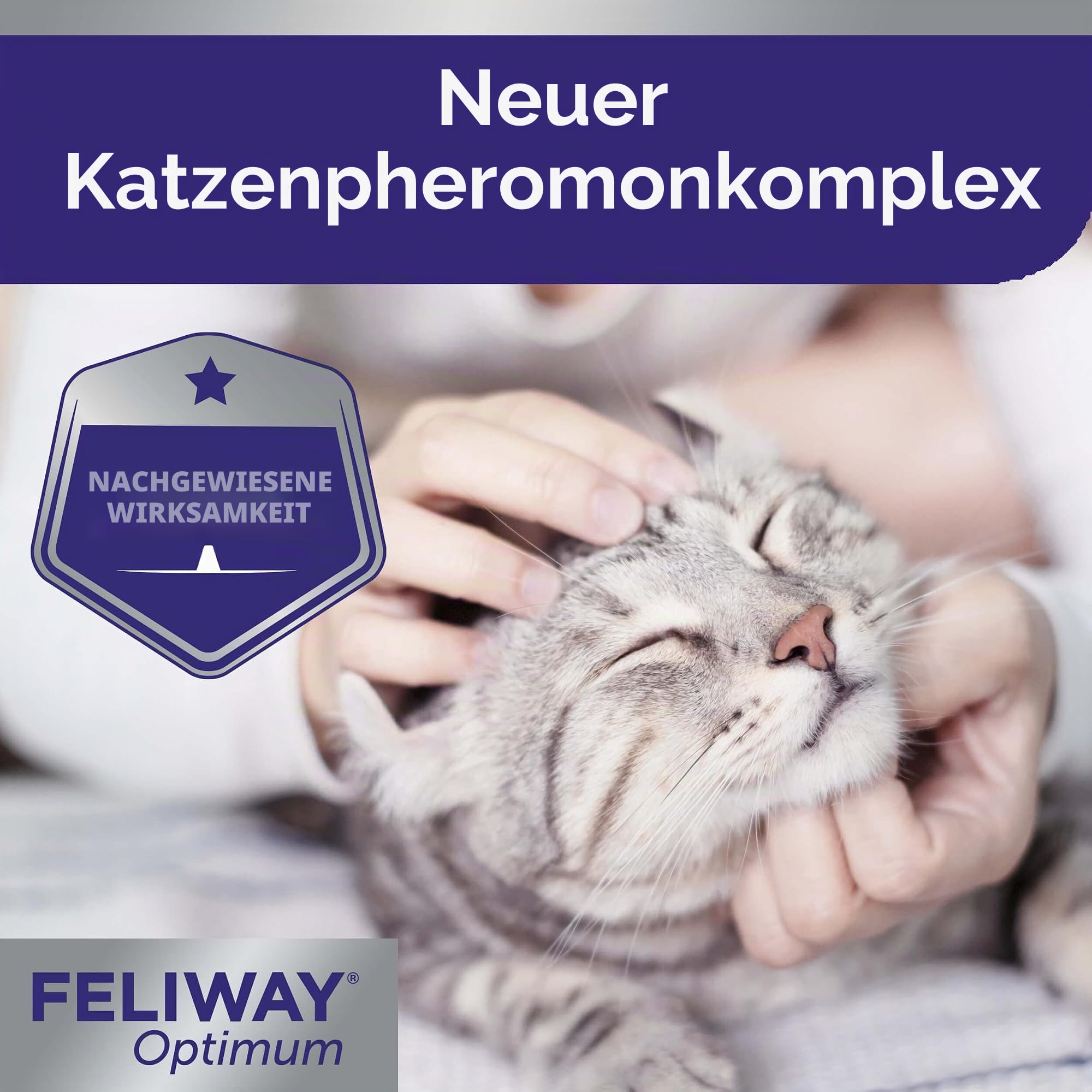 FELIWAY Optimum - Neue Generation von Pheromonen - löst alle Anzeichen von Stress der Katze - Kratzer, Ängste, Veränderungen, Urinmarkierung und Konflikte zwischen Katzen (3 Nachfüllungen)