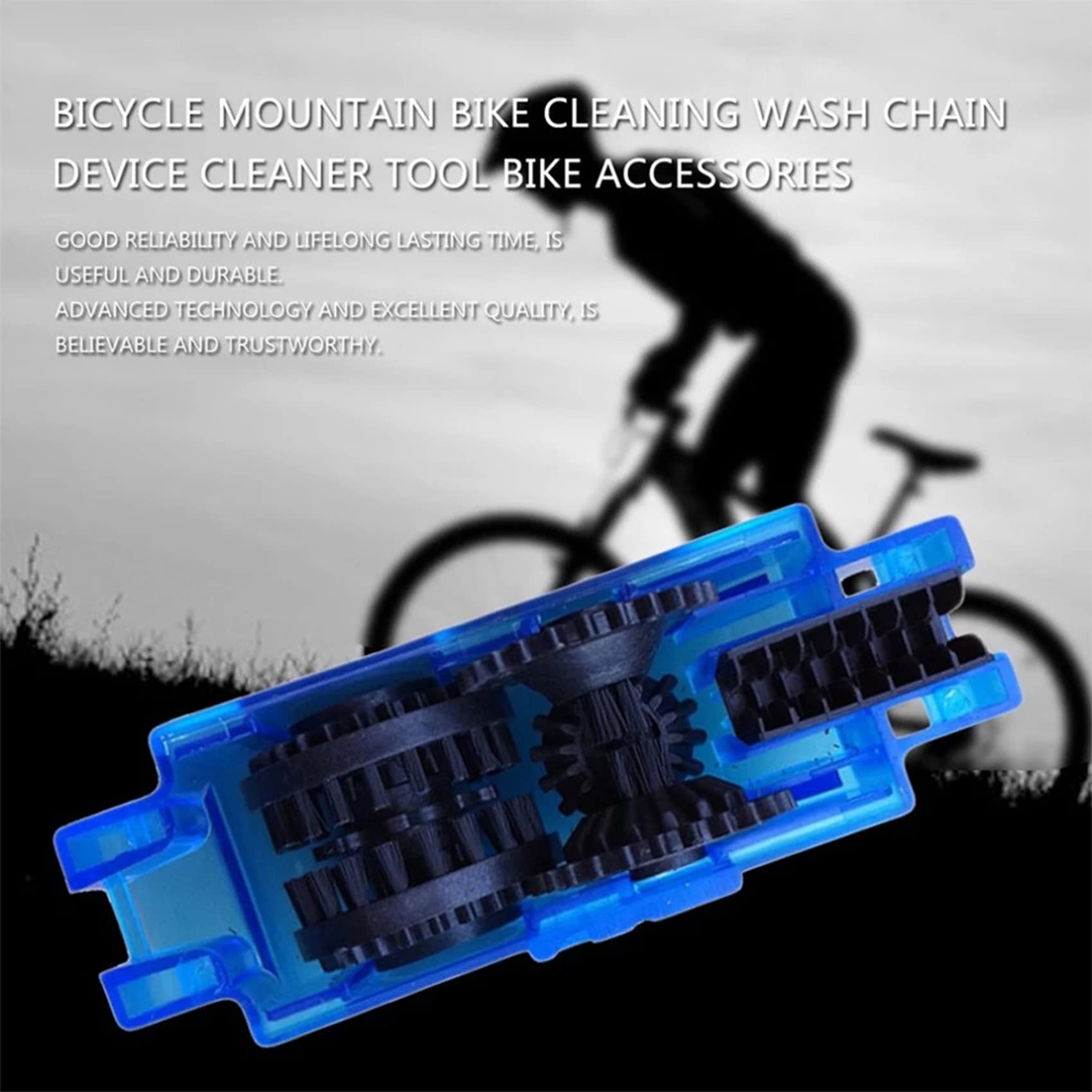 keeda Bike Chain Cleaner, Bicycle Chain Cleaning Brush Tool for Cycling Mountain MT Road BMX Bike