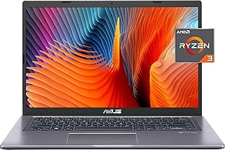 ASUS 2023 Newest Vivobook Laptop, 14 Inch Display, AMD Ryzen 3 3250U Processor, 8GB RAM, 128GB SSD, Intel HD Graphics 5000, Bluetooth, Webcam, Windows 11 in S Mode, Slate Grey