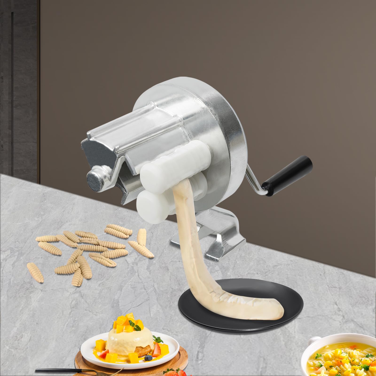 Macchina per pasta manuale Cavatelli Portatile Macchina per Pasta Maker con manovella Maker per Circa All'interno 5 cm Macchina Gnocchi Macchina per Pasta Macchina per Casa Stradali Ristoranti
