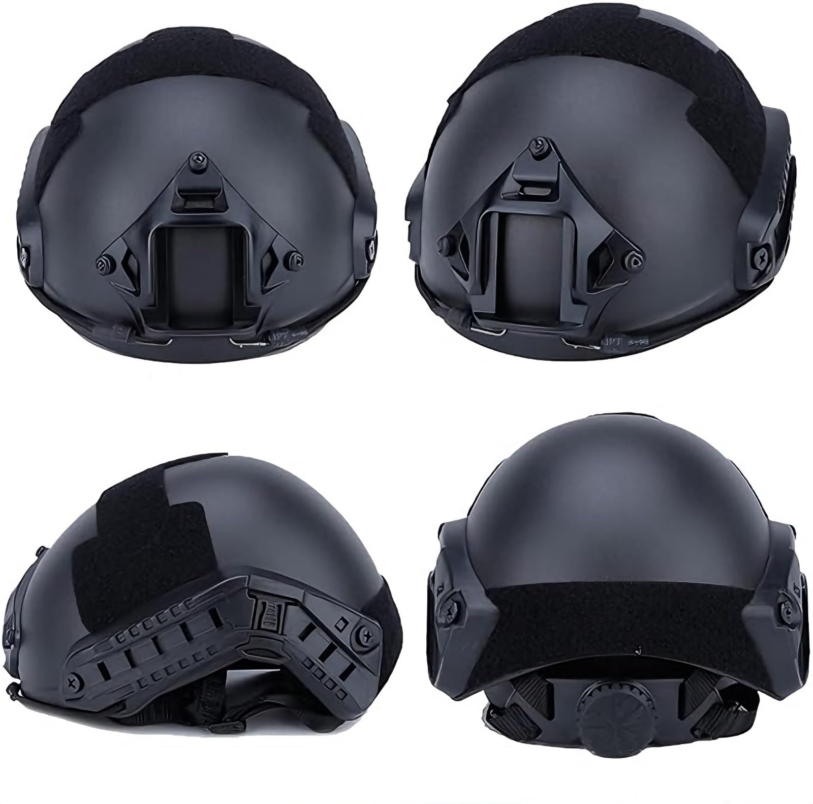 Juego De Casco Táctico Fast Airsoft con Orejeras, Tela Protectora, For Caza, CS, Paintball Y Equipo De Entrenamiento