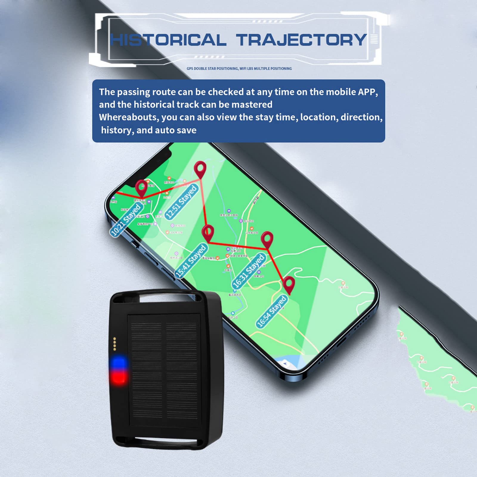 Śledzenie Zwierząt 4G Solar GPS Tracker 20000mAh Bateria Alarm Antykradzieżowy Odtwarzanie Utworów Inteligentna Oszczędność Energii Multi-pozycjonowanie Monitorowanie Wieloplatformowe