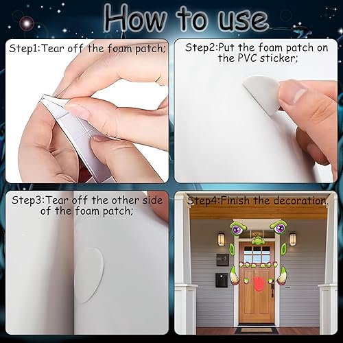 Miniatura 4 de Kit de decoración de coche para maletero o golosina  Decoración de coche de Halloween, cara de monstruo con ojos enormes, manos, cuernos y