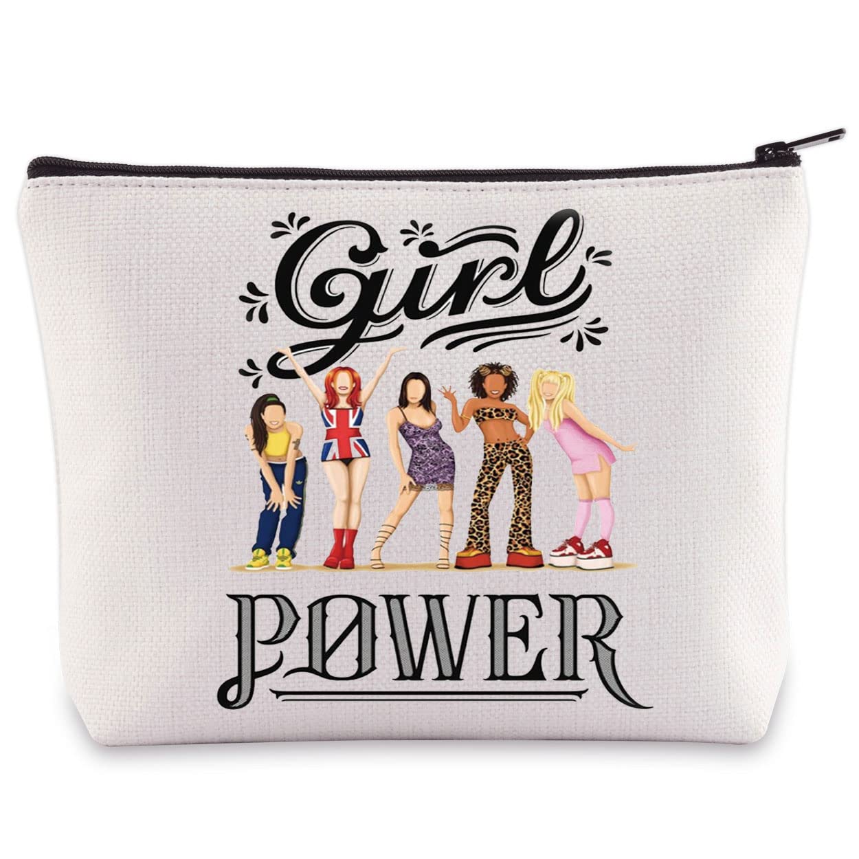 BWWKTOPGirl Power Cosmetic Makeup Bag 90s Pop Girl Group Fans Gifts Music Group Makeup Zipper Bag Singer Merchandise, Girl Power, Bag