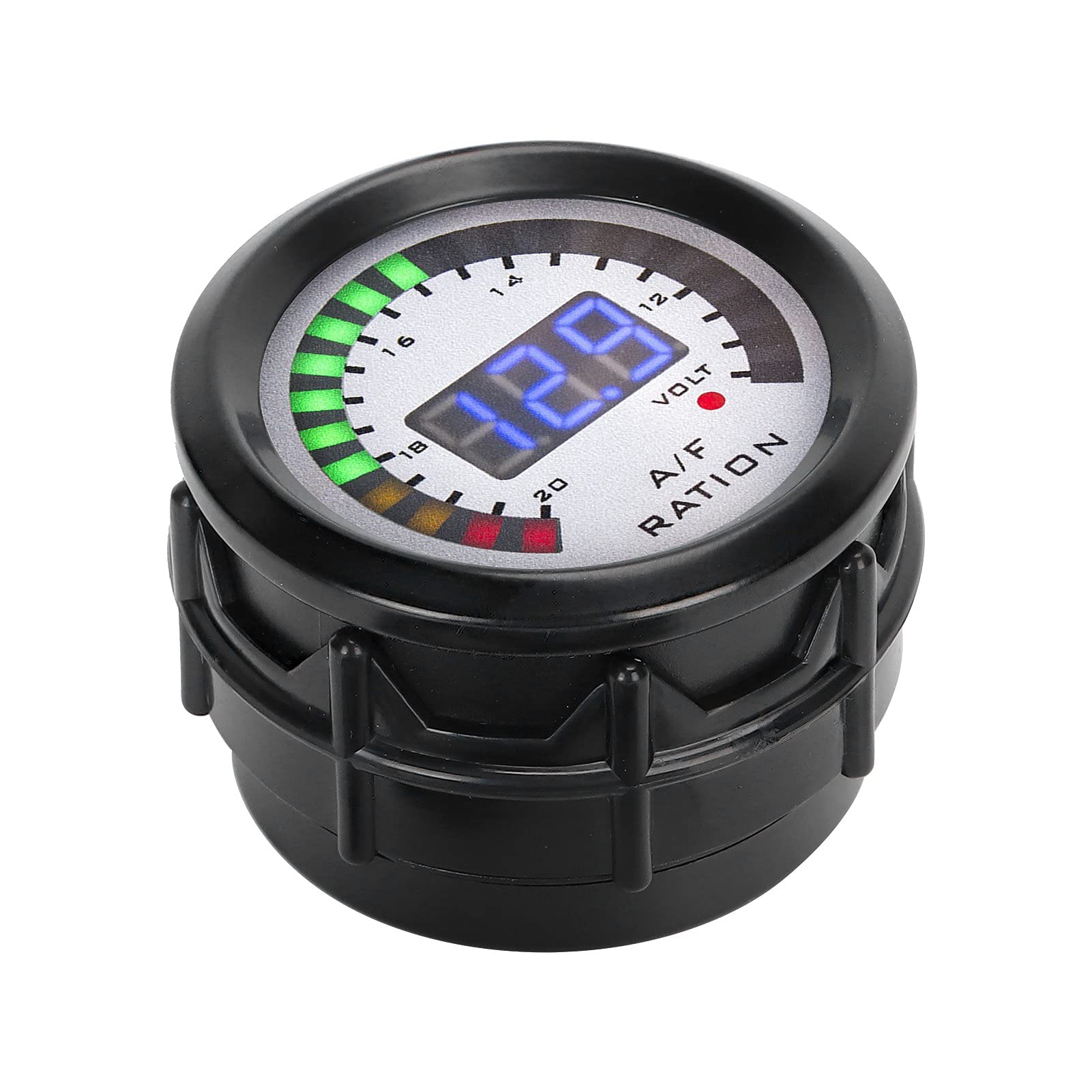 Aramox 52mm Car Air Fuel Ratio Gauge Auto Air Fuel Ratio Monitor LED Blu Digitale per 12V 4/6/8 Cilindro Benzina Veicolo