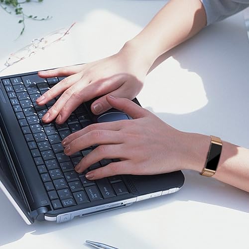 Miniatura 6 de Amzpas Correas compatibles con Fitbit Inspire 2 y Fitbit Inspire HR y Fitbit Inspire y Fitbit Ace 2, correa magnética ajustable de malla de acero