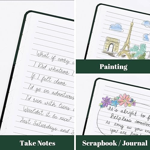 Miniatura 4 de Lemome Cuaderno de espiral para escribir, 6.2 x 8.4 pulgadas, cuaderno de rayas universitarias con 136 páginas68 hojas, cuaderno perfecto para