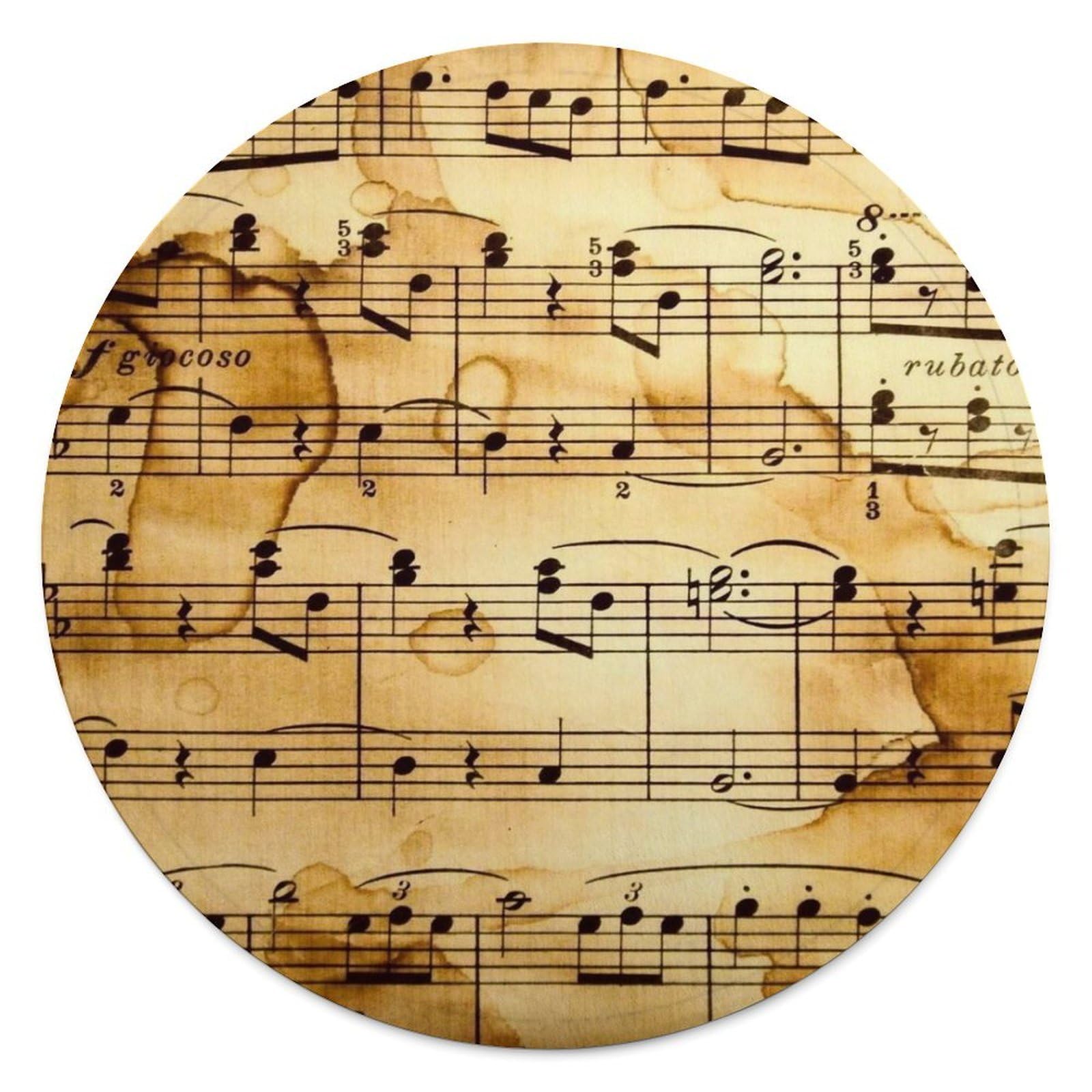 Couverture ronde imprimée note de musique, un plaid polaire original à offrir pour les mélomanes