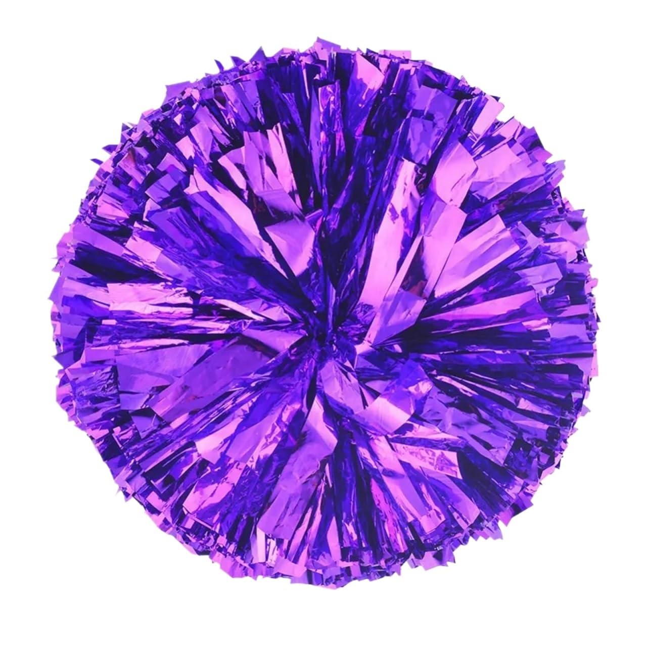 Lot de 10 pompons pom-pom girl 31 cm, style poignée, for sports d'équipe, jeu filles, grand match, acclamations, main, fleur Pour Cheerleading(Purple)