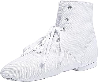 Sapatos de dança de lona infantil sapatos de treinamento de sola macia sapatos de balé sandálias casuais sapatos de dança roupas para meninas (branco, 4 a 4,5 anos)