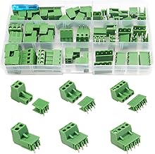 YIXISI 25 Pairs Connettore PCB Collegabile, 5.08 mm Distanza 2 Pin 3 Pin 4 Pin PCB Mount Morsettiera Connettore, PCB Terminal Block Connettore ad Angolo Retto, per Cablaggio PCB