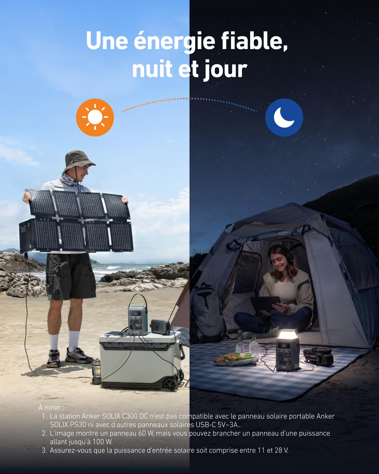 Anker SOLIX C300 DC PowerBank, Station électrique, 288 Wh (90 000 mAh) pour Plusieurs appareils, Batterie LiFePO4, générateur Solaire 300 W, Camping, Voyage et urgences (Panneau Solaire en Option)