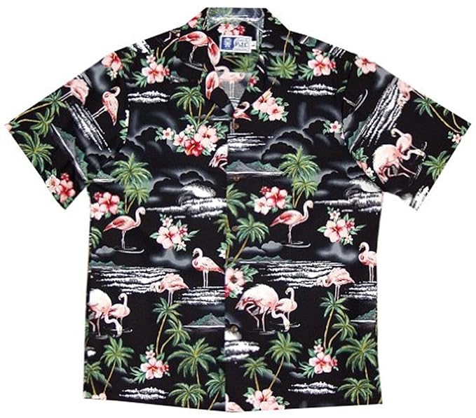 Mens flamingo hawaiian shirt Clearance