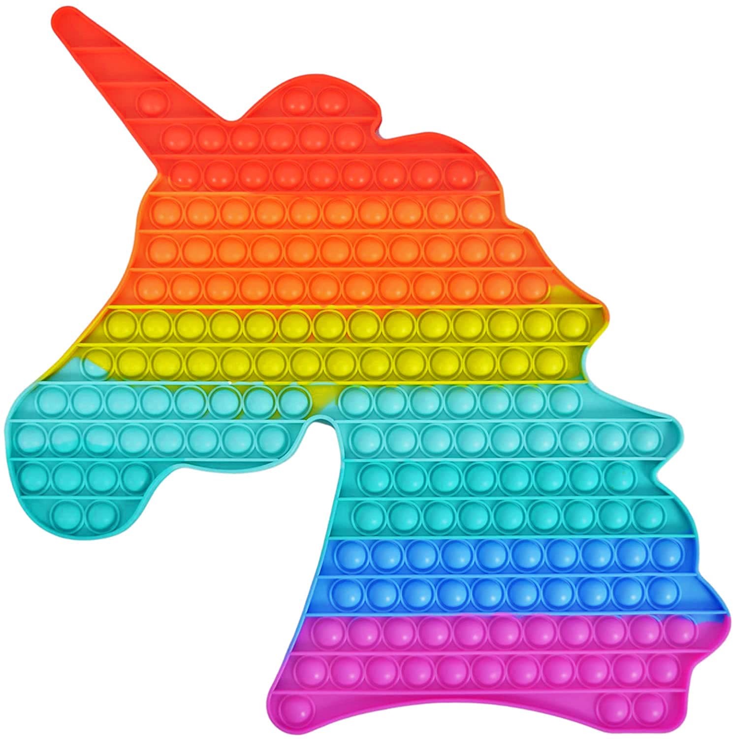Big Unicorn Large Size Unicorn Pop It Big Push Pop Sound Bubble Sensory Giant Fidget Kids Silicone Stress Relief Educational and Learning Toy for Toddler Kids and Adults(Big Unicorn), Rainbow (B09MTS2DNJ) Amazon Price History, Amazon Price Tracker