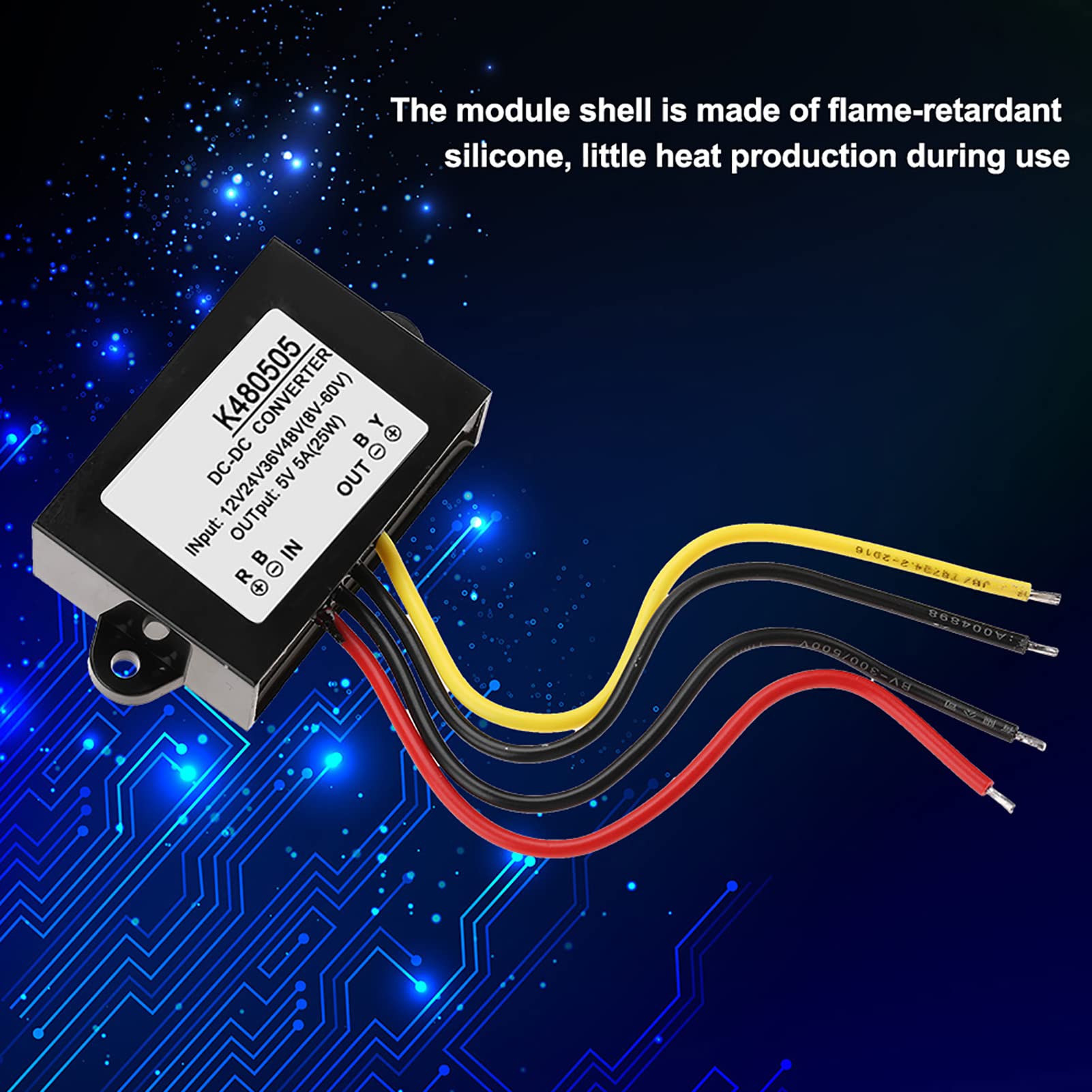 Convertisseur Abaisseur, Convertisseur CC, DC DC 8 60V à ​​5V 5A Module D'alimentation Abaisseur de Convertisseur Abaisseur (12V/24V/36V/48V à 5V 5A), Convertisseurs de Puissance