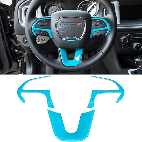 Miniatura 1 de Kit de decoración de accesorios interiores para cubierta de volante para Dodge Challenger Charger 2015-2021, para Dodge Durango y Jeep Grand