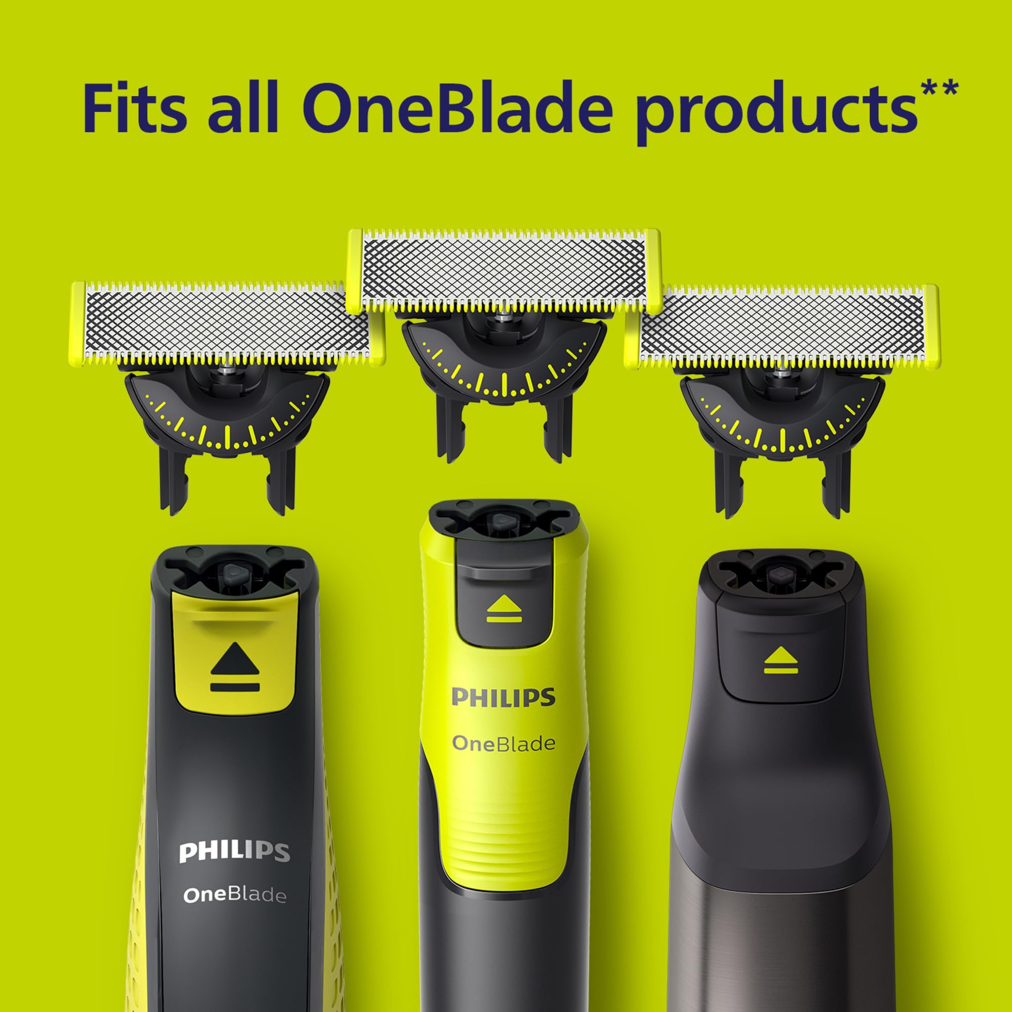 Philips Philips OneBlade 360 Replacement Blade, for OneBlade Electric Shaver and Trimmer, Durable Stainless Steel, Trim, Edge and Shave, Model QP410/50 in use