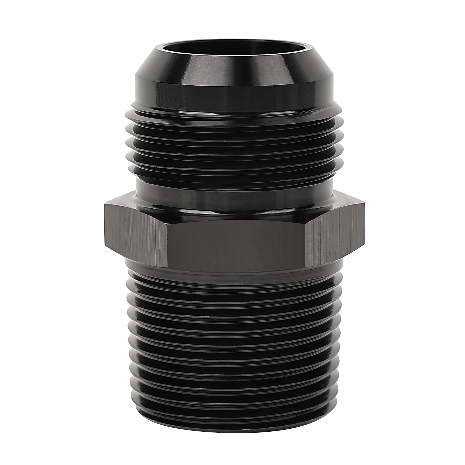 EVIL ENERGY 16AN Male Flare to 1 NPT Fitting Adapter Straight Aluminum Black